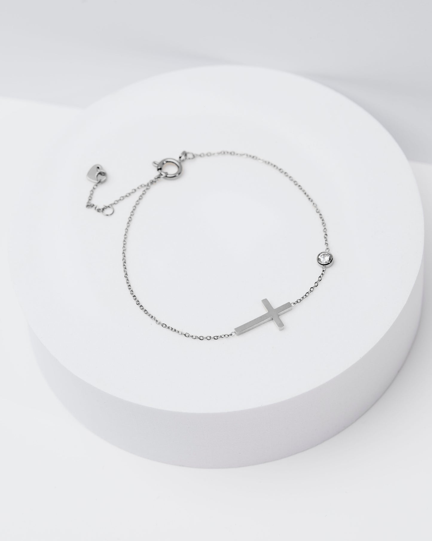 Cross Bracelet with Cubic Zirconia