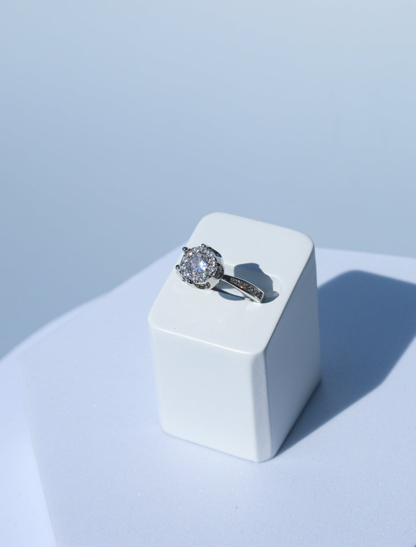 Rose Bloom Diamond CZ Ring