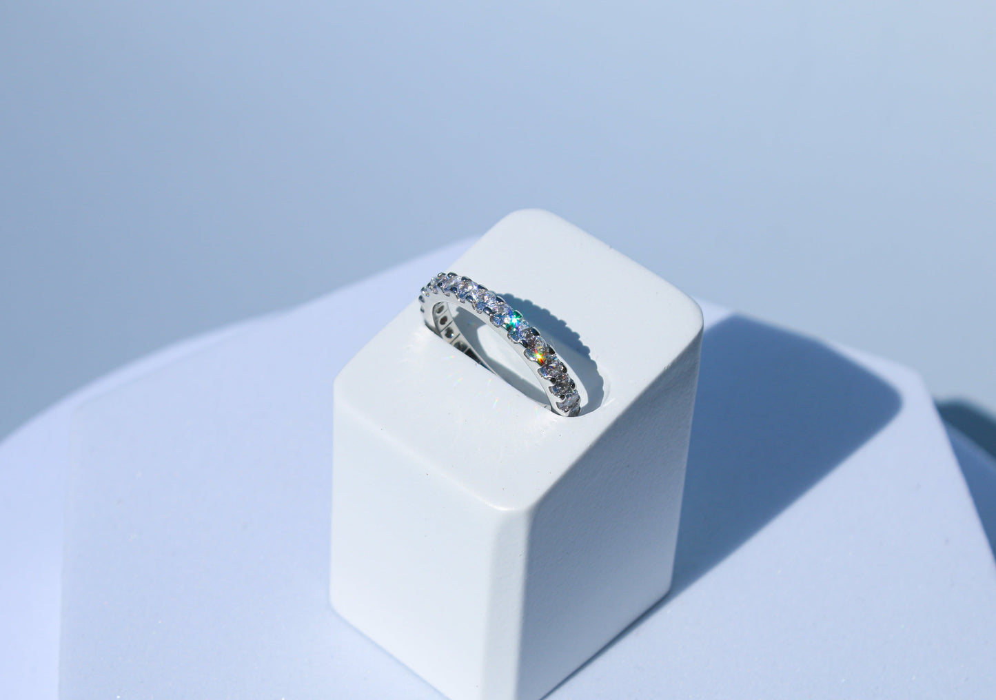 Vivid Round Eternity Band