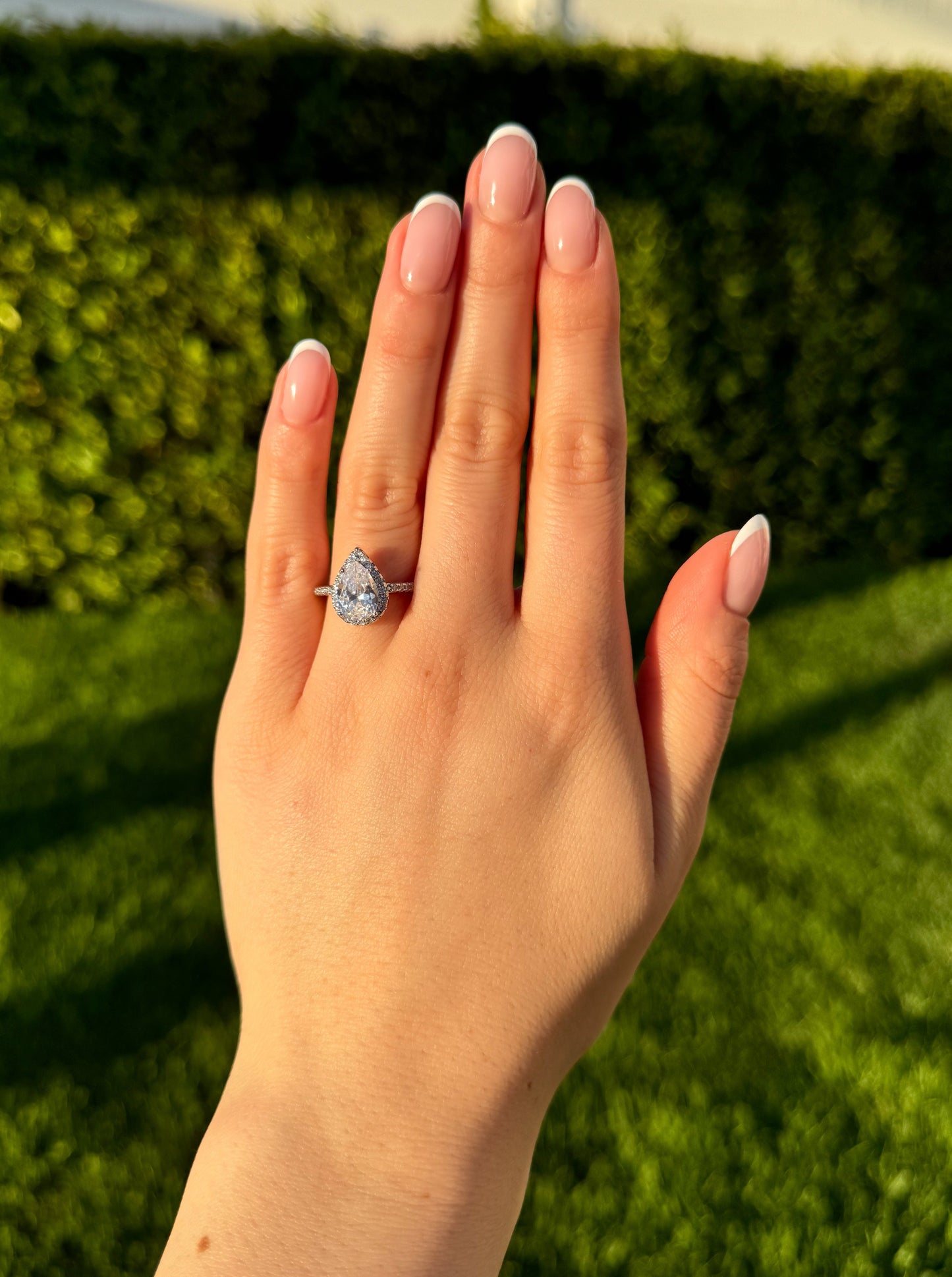 Pear Shape Diamond CZ Ring