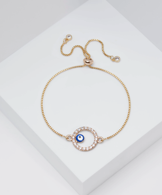 Evil Eye Bracelet with Cubic Zirconia